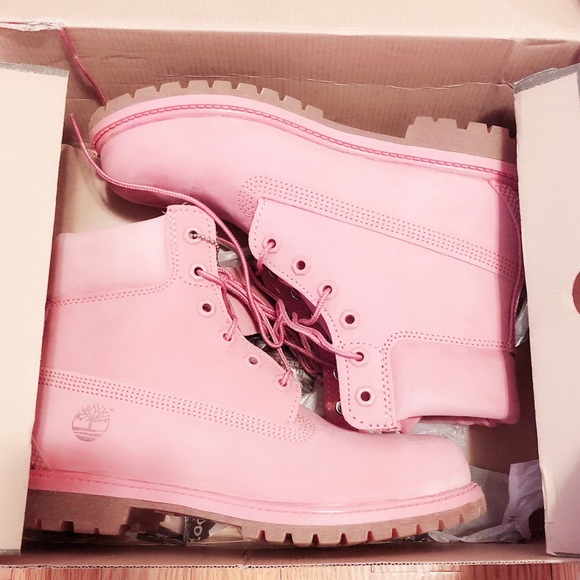 pink timbs womens